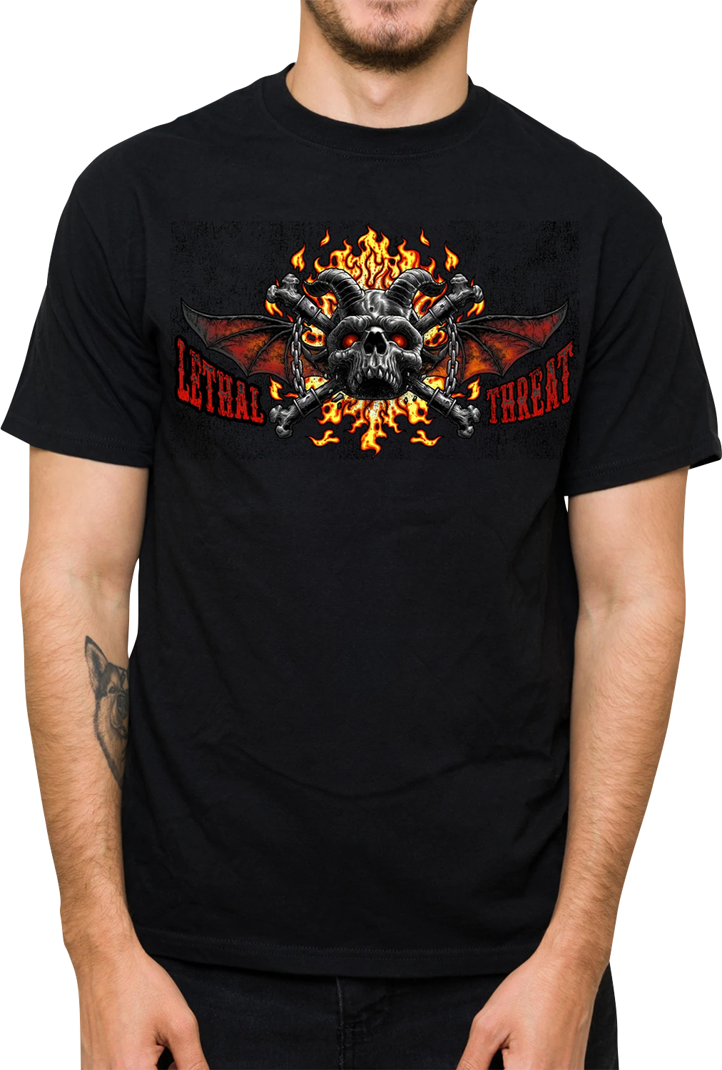 LETHAL THREAT Hell Was Full T-Shirt - Black - XL LT20901XL