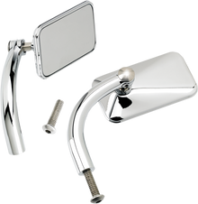 BILTWELL Mirrors - Utility - Side View - Rectangle - Perch - Chrome - Pair 6502-200-502