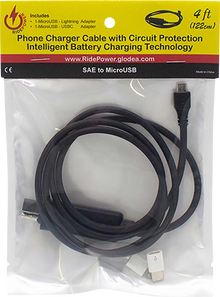 RIDEPOWER SAE to Micro USB Cable - Charger - Single-End - 4' RP1248IA4F