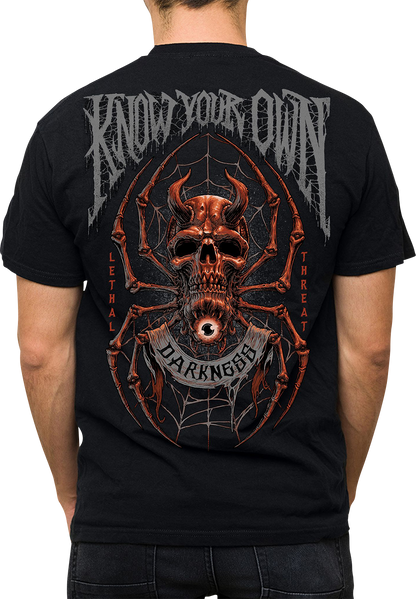 LETHAL THREAT Know Your Darkness T-Shirt - Black - XL LT20902XL