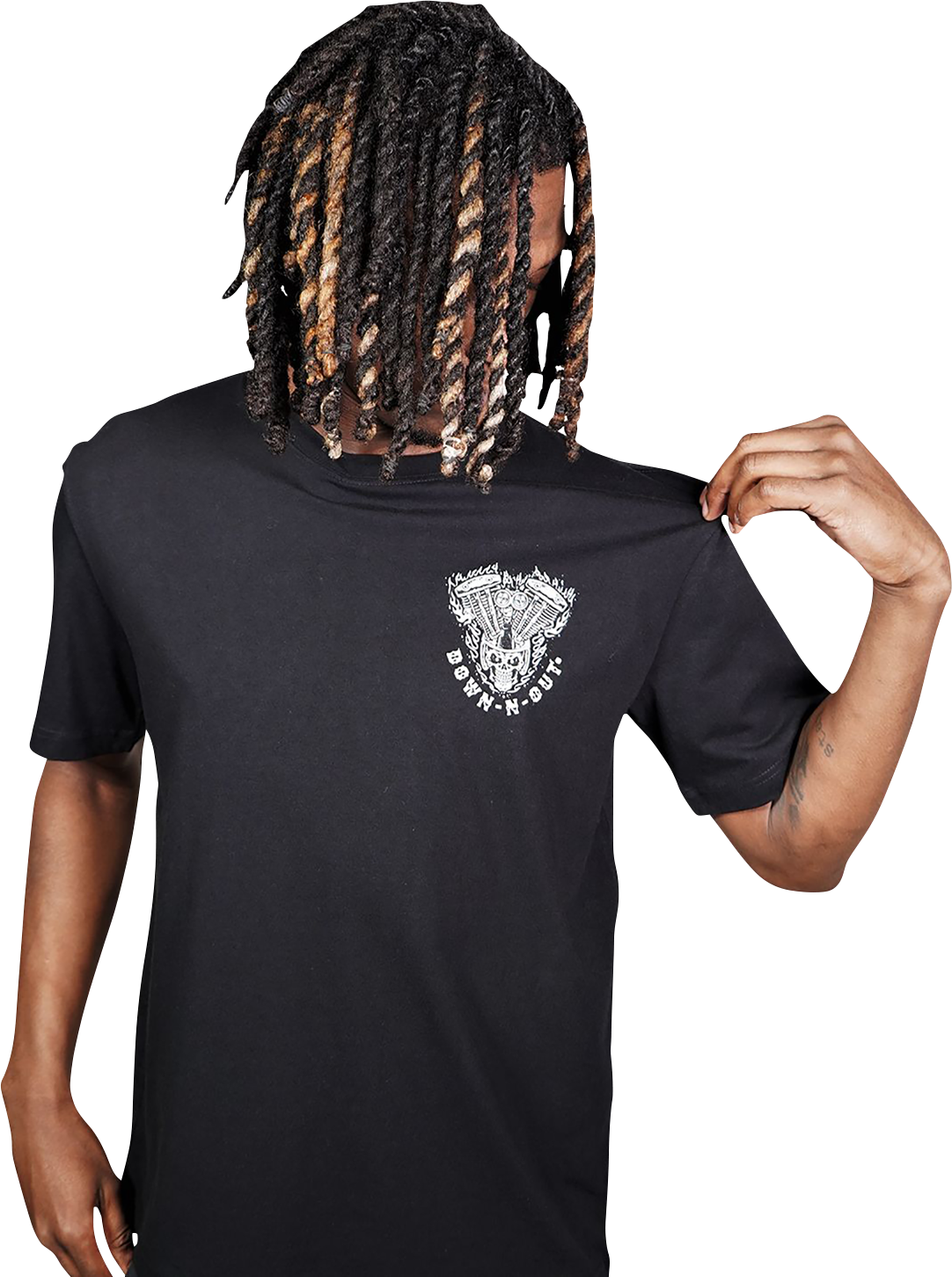 LETHAL THREAT Down-N-Out Shove It T-Shirt - Black - Small DT10046S