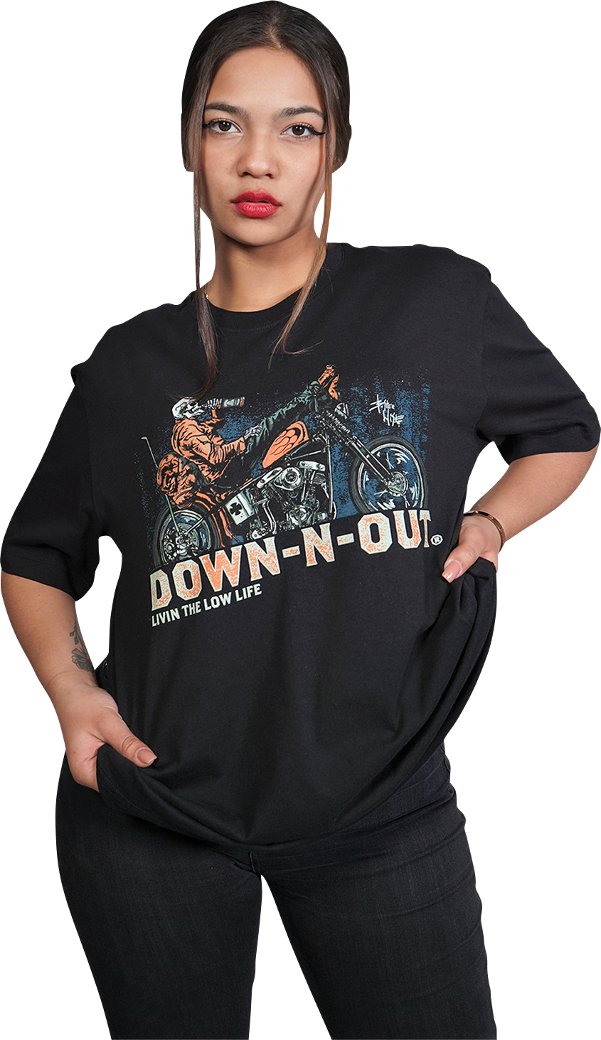 LETHAL THREAT Down-N-Out Party First Safety Second - Black - XL DT10043XL