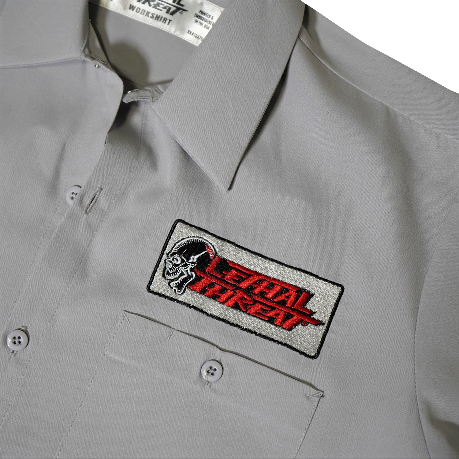 LETHAL THREAT High Compression Pistons Shop Shirt - Gray - Medium DG60163M