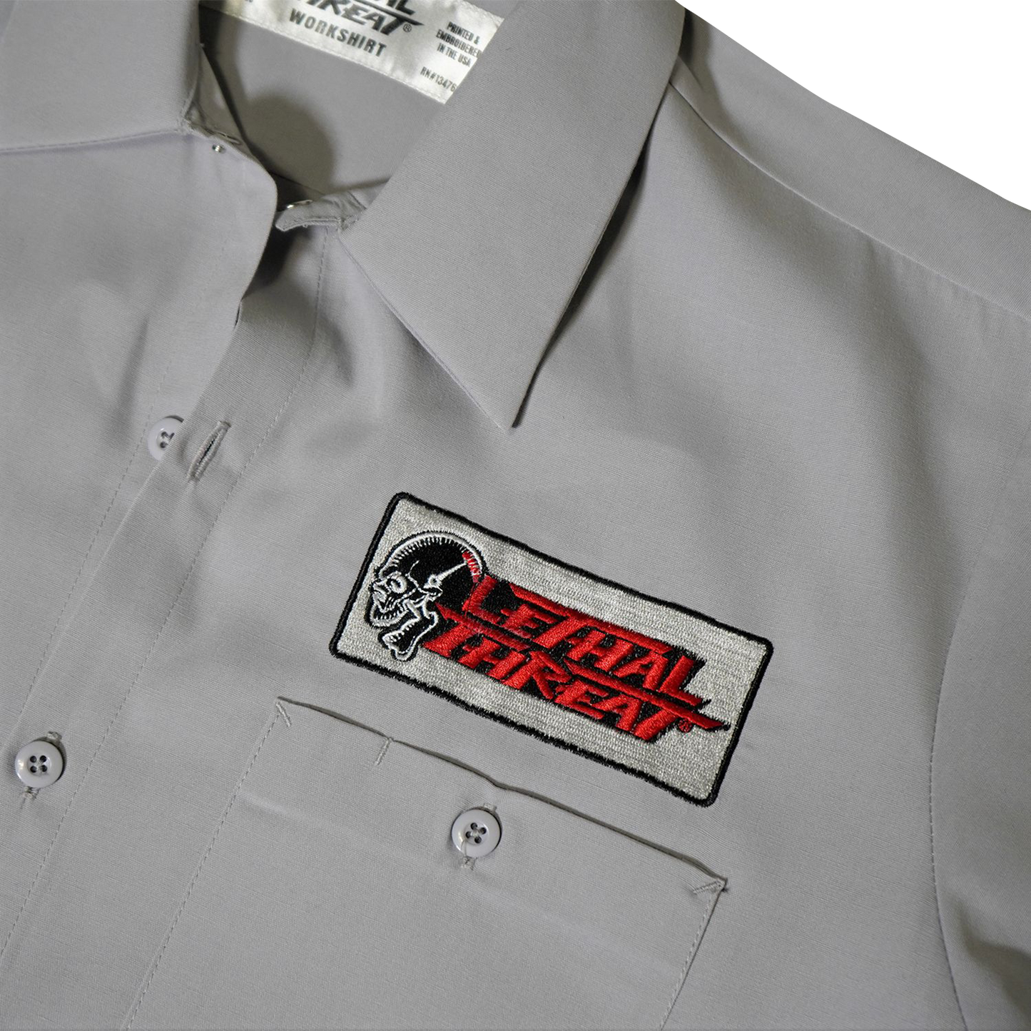LETHAL THREAT High Compression Pistons Shop Shirt - Gray - 2XL DG60163XXL