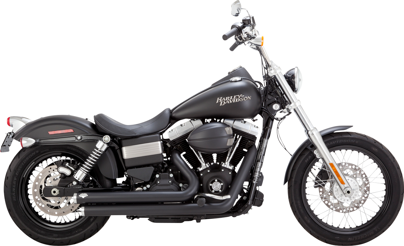 VANCE & HINES Big Shots Staggered Exhaust System - Black 47338