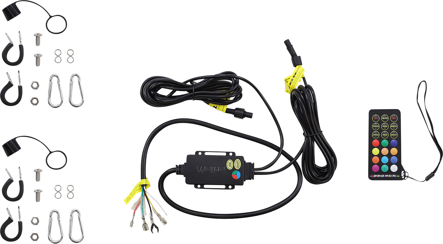 WHIPITLIGHTRODS 3' Light Rod Whip - Bluetooth - Pair - Black SB-RGBBT-132