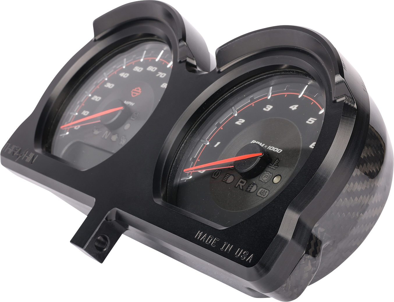 THRASHIN SUPPLY CO. Gauge Relocation Kit - Black TSC-2707-1