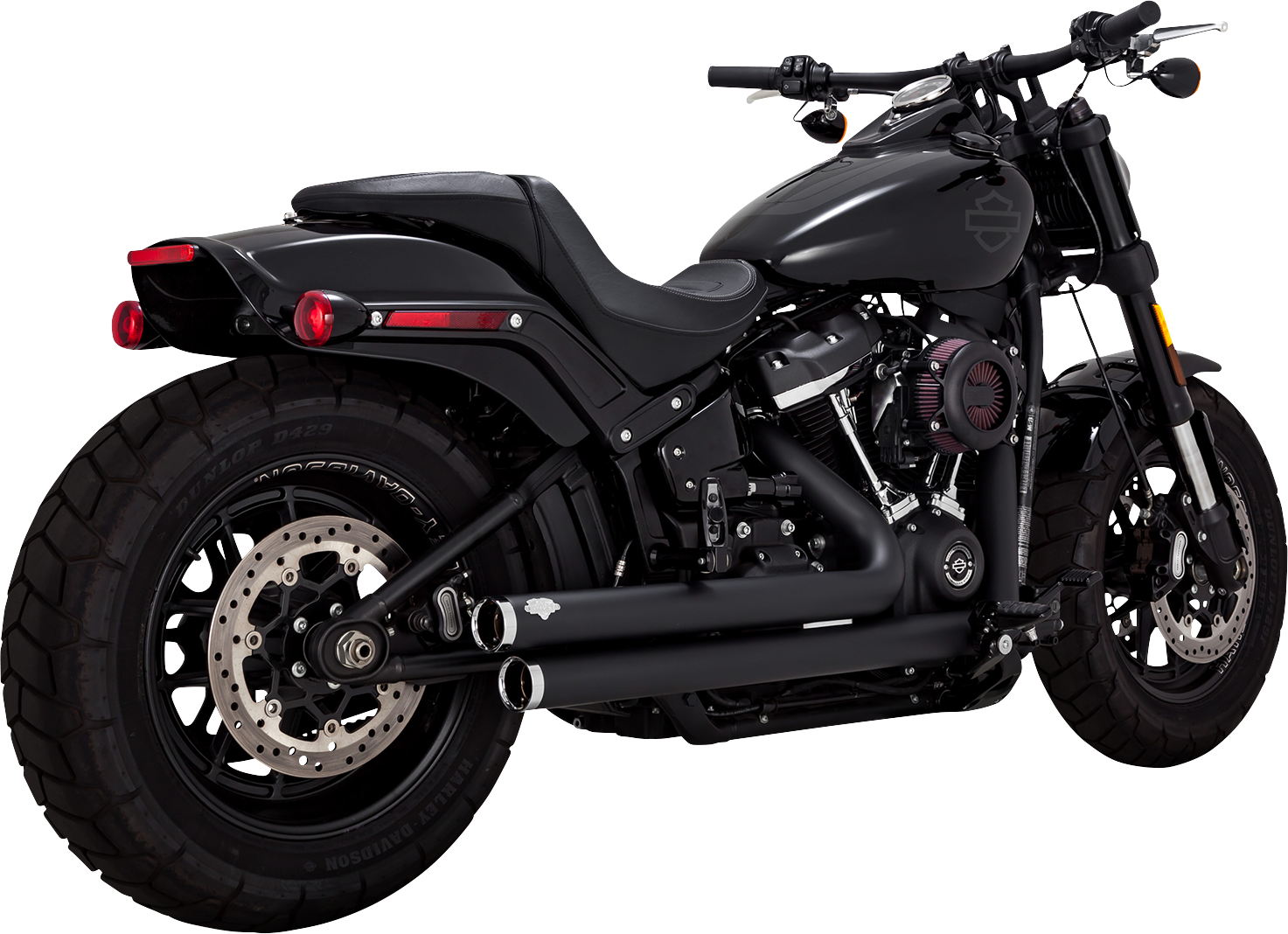 VANCE & HINES Big Shots Staggered Exhaust System - Black 47339
