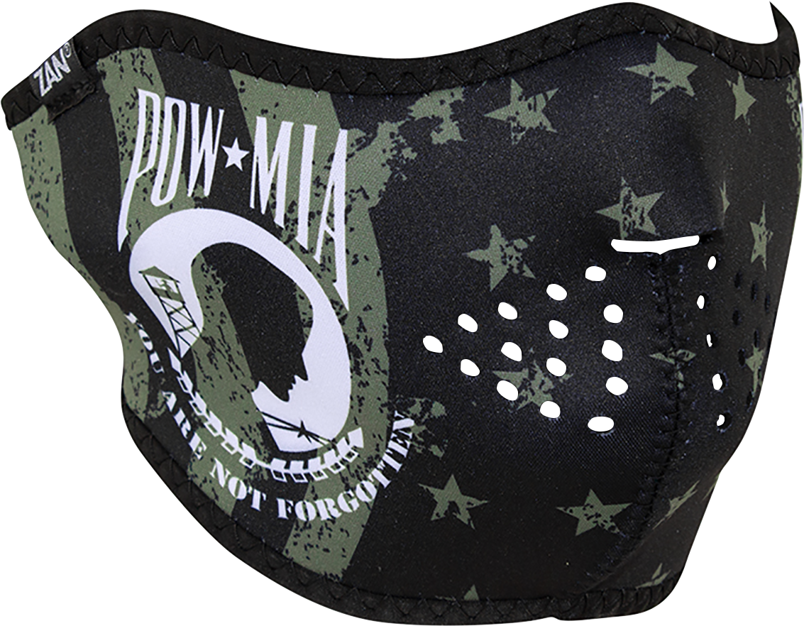 ZAN HEADGEAR Neoprene Half Mask - POW MIA Flag WNFM612H