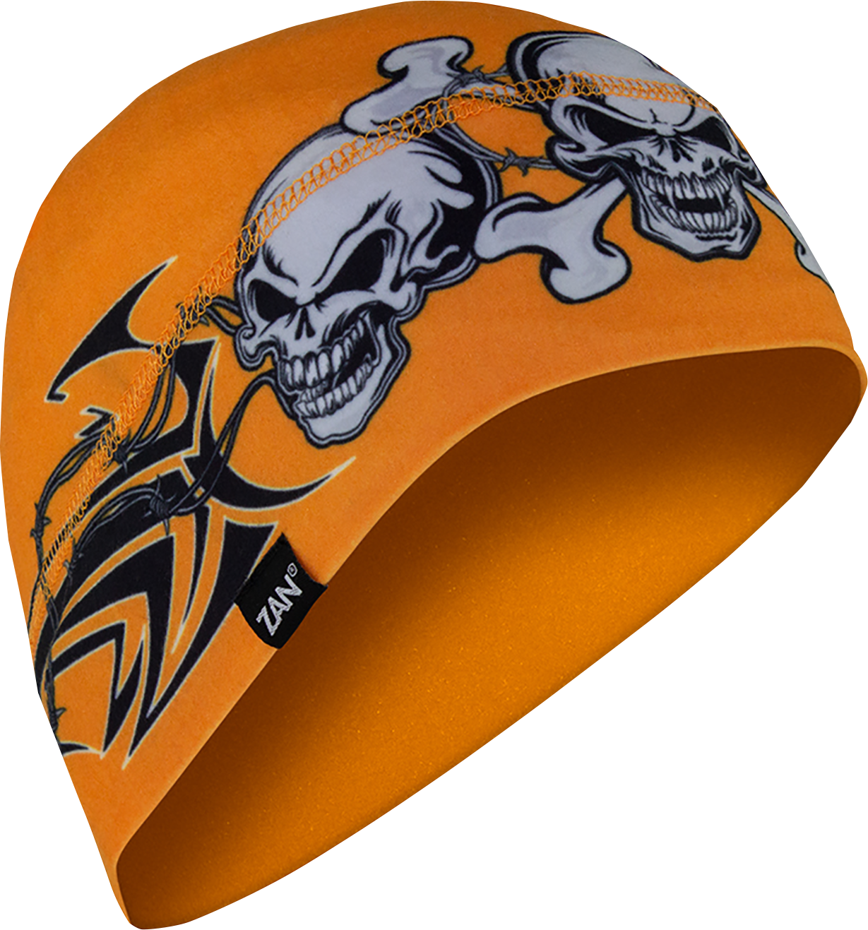 ZAN HEADGEAR SportFlex® Beanie - Orange Tribal Skull WHLL669