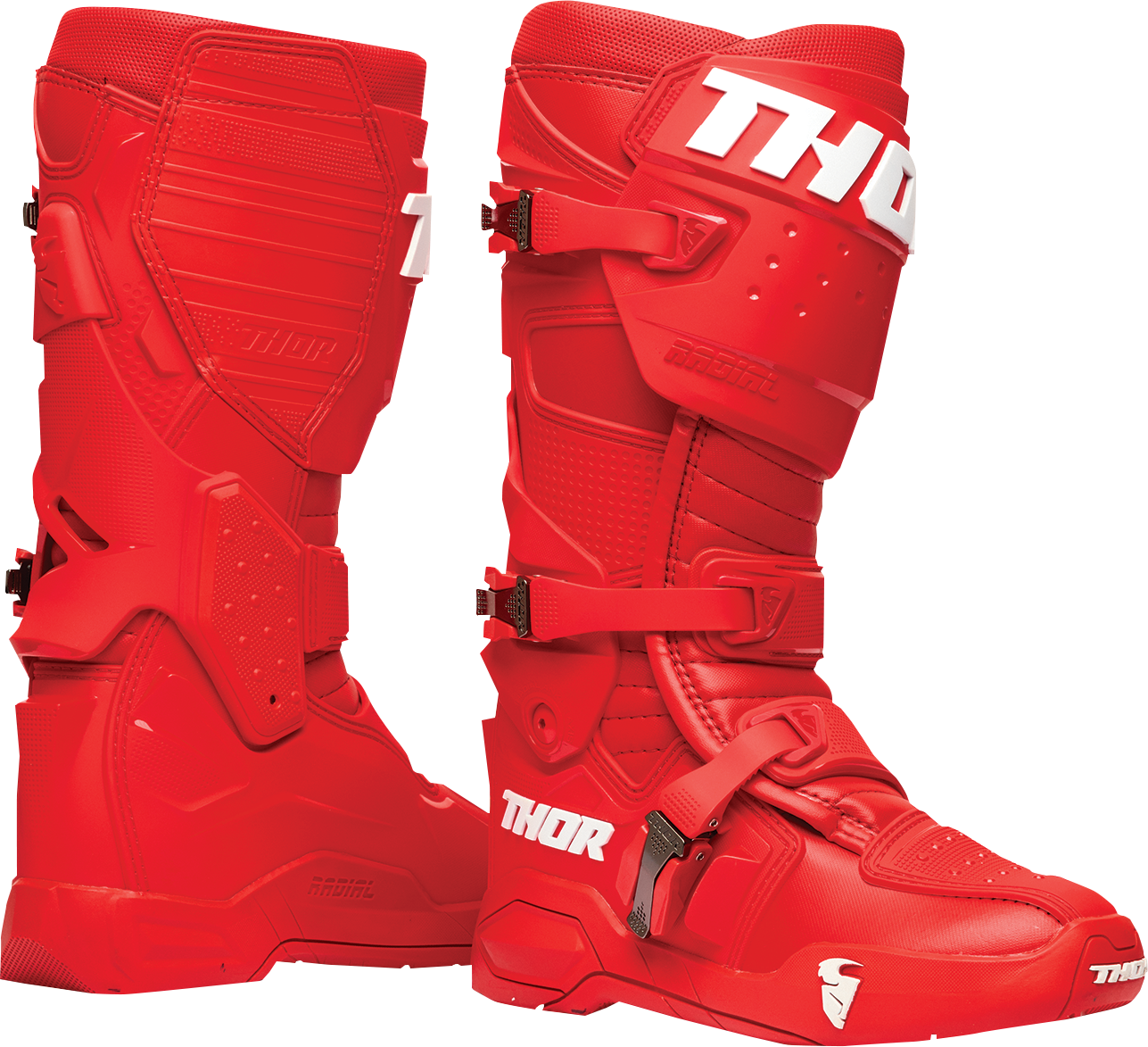 THOR Radial Boots - Red - Size 8 3410-2737