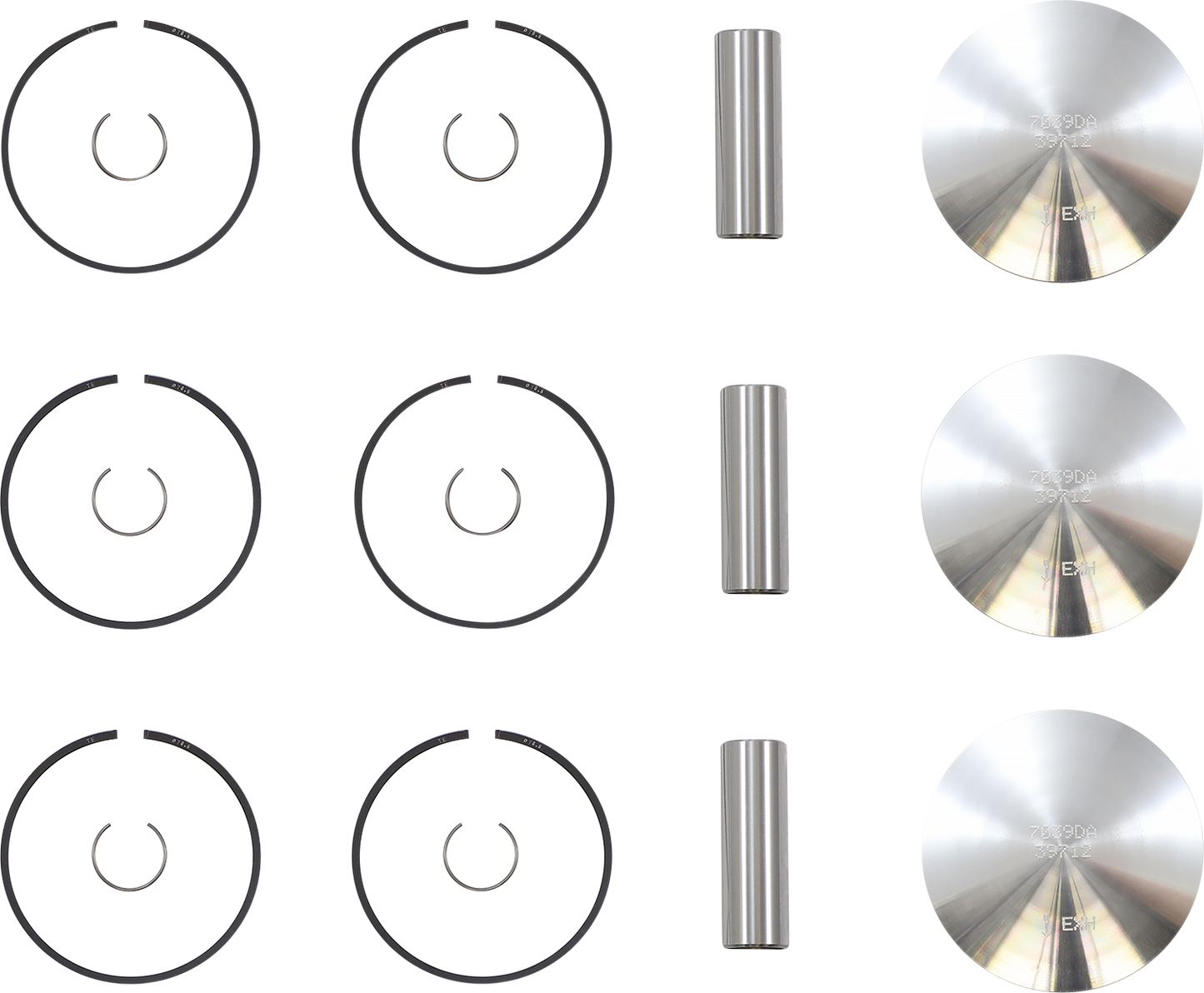 WOSSNER Piston Kit - 76.37 mm - Arctic Cat K7039DA-3