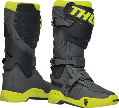 THOR Radial Boots - Gray/Fluorescent Yellow - Size 9 3410-2747