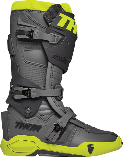 THOR Radial Boots - Gray/Fluorescent Yellow - Size 7 3410-2745