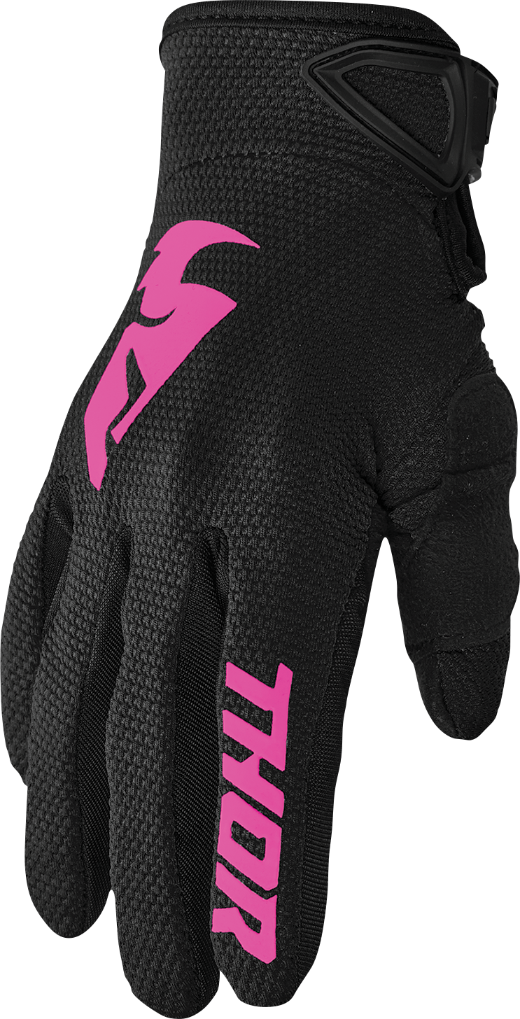 THOR Women's Sector Gloves - Black/Pink - XL 3331-0245