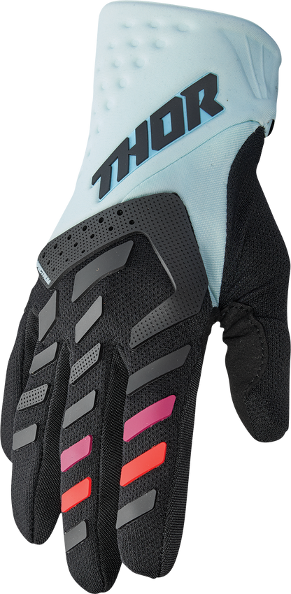 THOR Women's Spectrum Gloves - Black/Light Mint - XL 3331-0237