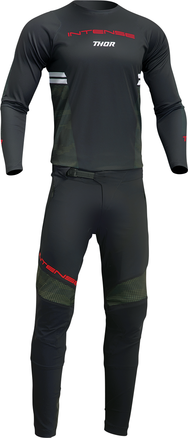 THOR Intense Assist Berm Long-Sleeve Jersey - Black/Camo - Large 5020-0225