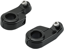 BILTWELL O/S Speed Clamps - Black Electroplated - Angled 6903-201