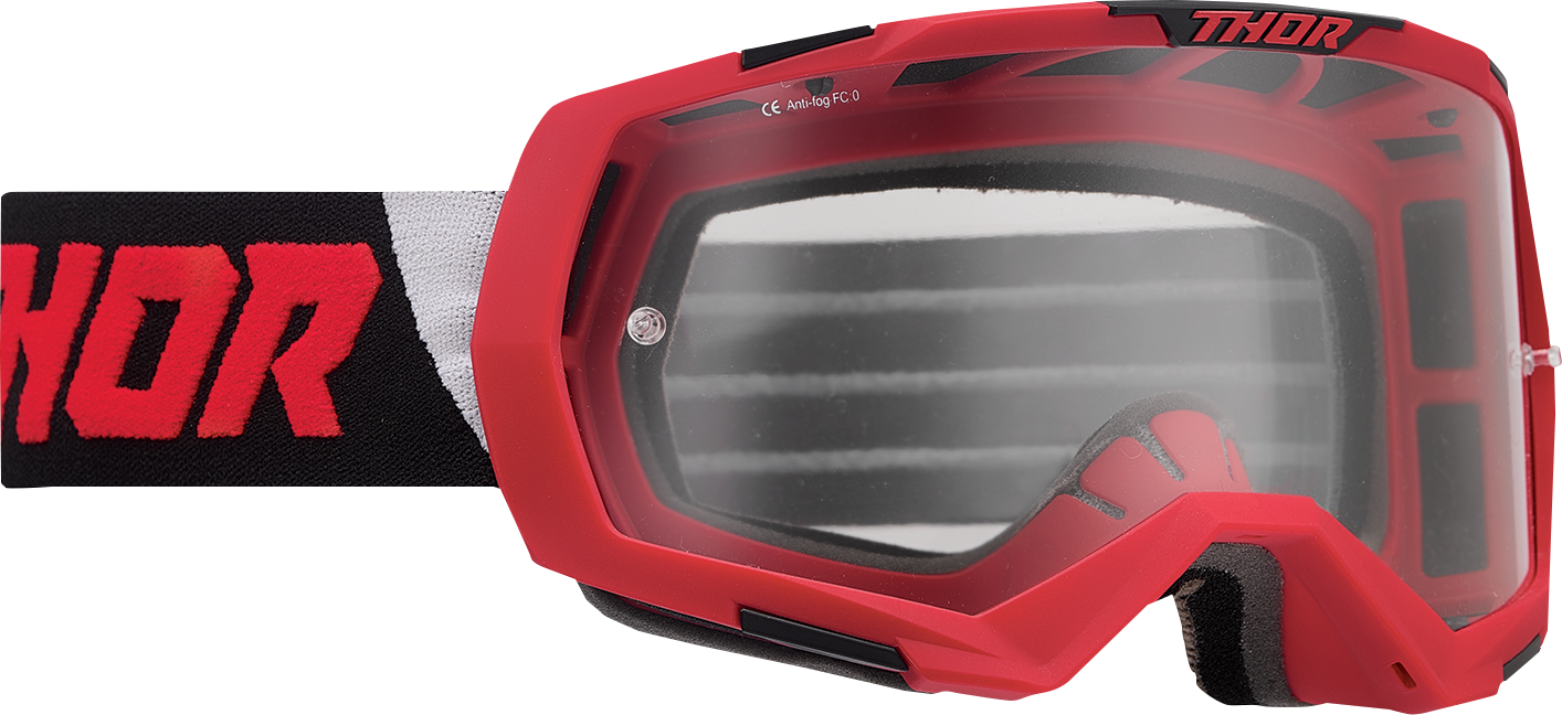 THOR Regiment Goggle - Red/Black - Clear Lens 2601-2800