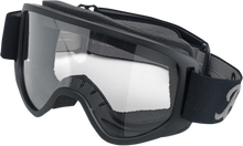BILTWELL Moto 2.0 Goggle - Script - Black - Clear Lens 2101-5101-011