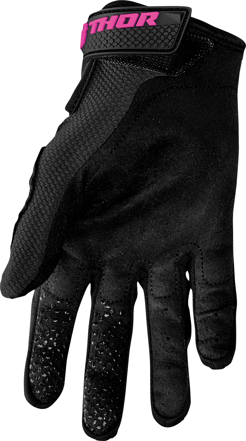 THOR Women's Sector Gloves - Black/Pink - Small 3331-0242