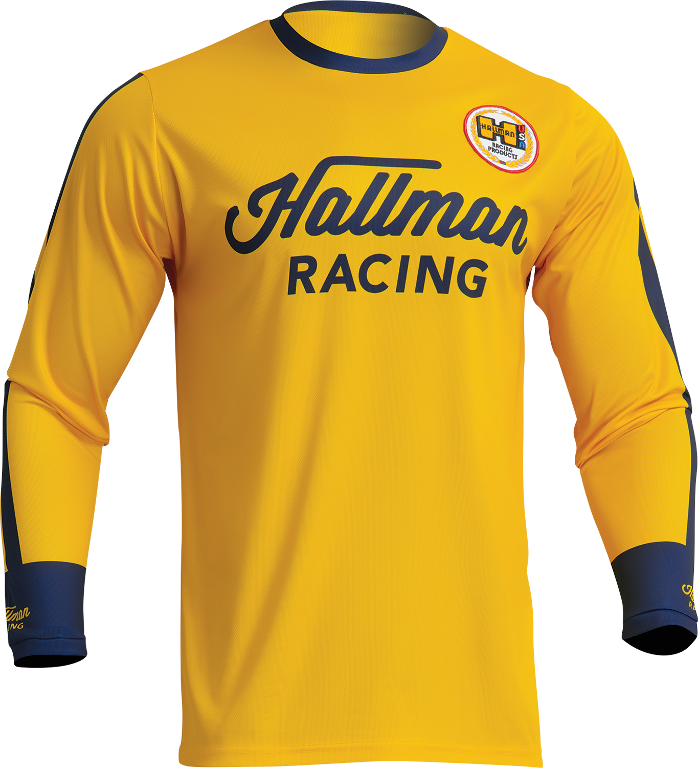 THOR Hallman Differ Roosted Jersey - Lemon/Navy - Small 2910-7121