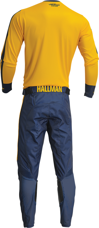 THOR Hallman Differ Roosted Jersey - Lemon/Navy - XL 2910-7124