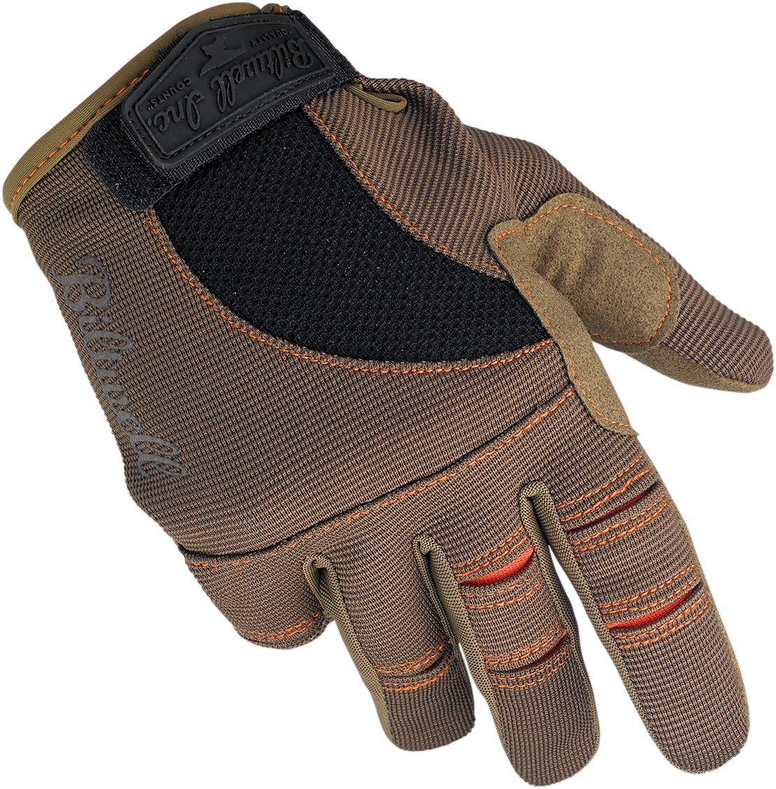 BILTWELL Moto Gloves - Brown/Orange - XS 1501-0206-001