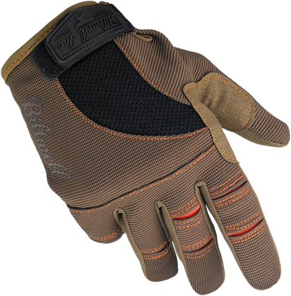 BILTWELL Moto Gloves - Brown/Orange - Small 1501-0206-002