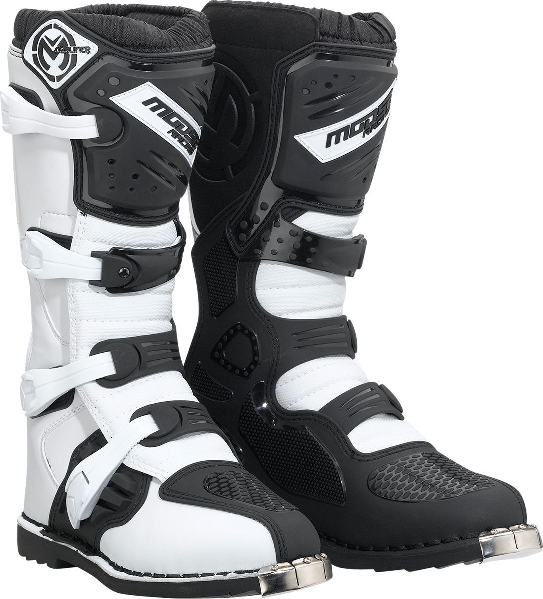 MOOSE OFFROAD Qualifier Boots - Black/White - Size 7 3410-2599