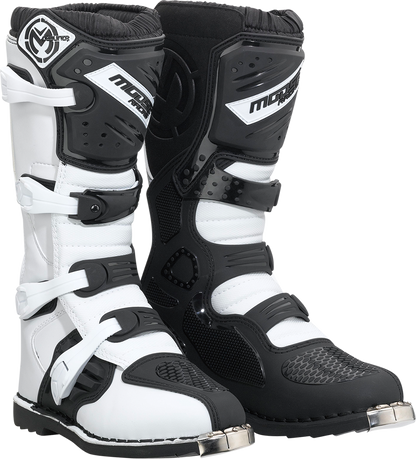 MOOSE OFFROAD Qualifier Boots - Black/White - Size 11 3410-2603
