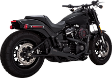 VANCE & HINES 2-into-1 Upsweep Exhaust System - Black - Stainless Steel 47323