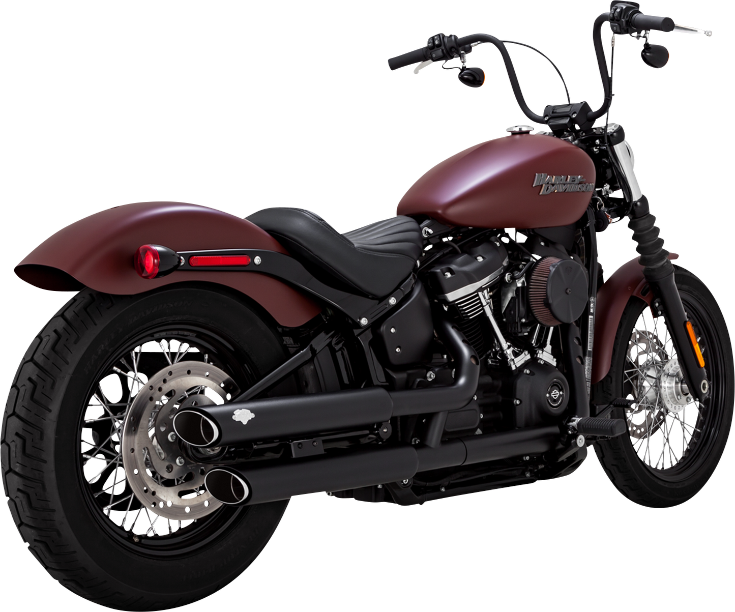 VANCE & HINES 3" Twin Slash Slip-On Mufflers - Black 46376