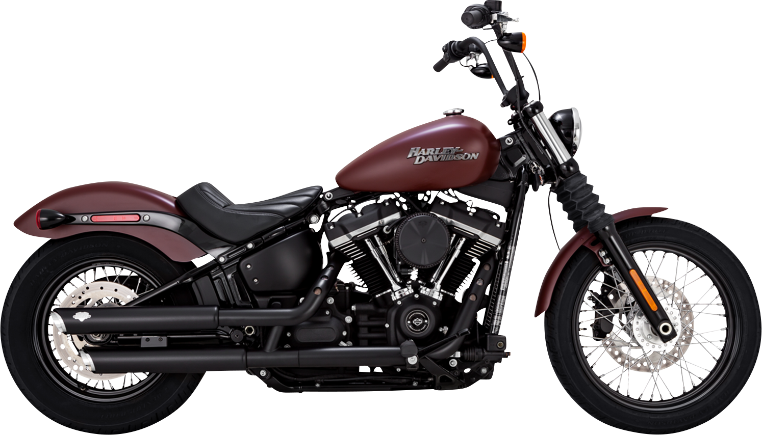VANCE & HINES 3" Twin Slash Slip-On Mufflers - Black 46376