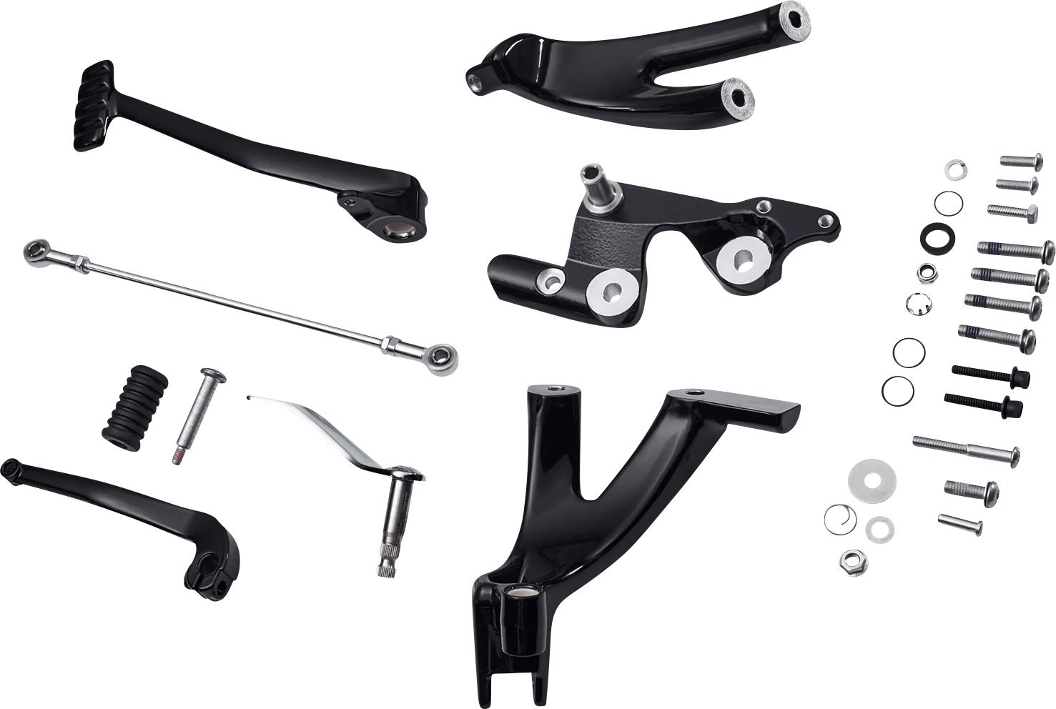 DRAG SPECIALTIES Forward Control Kit - Black - FL/FX D35-0224GB