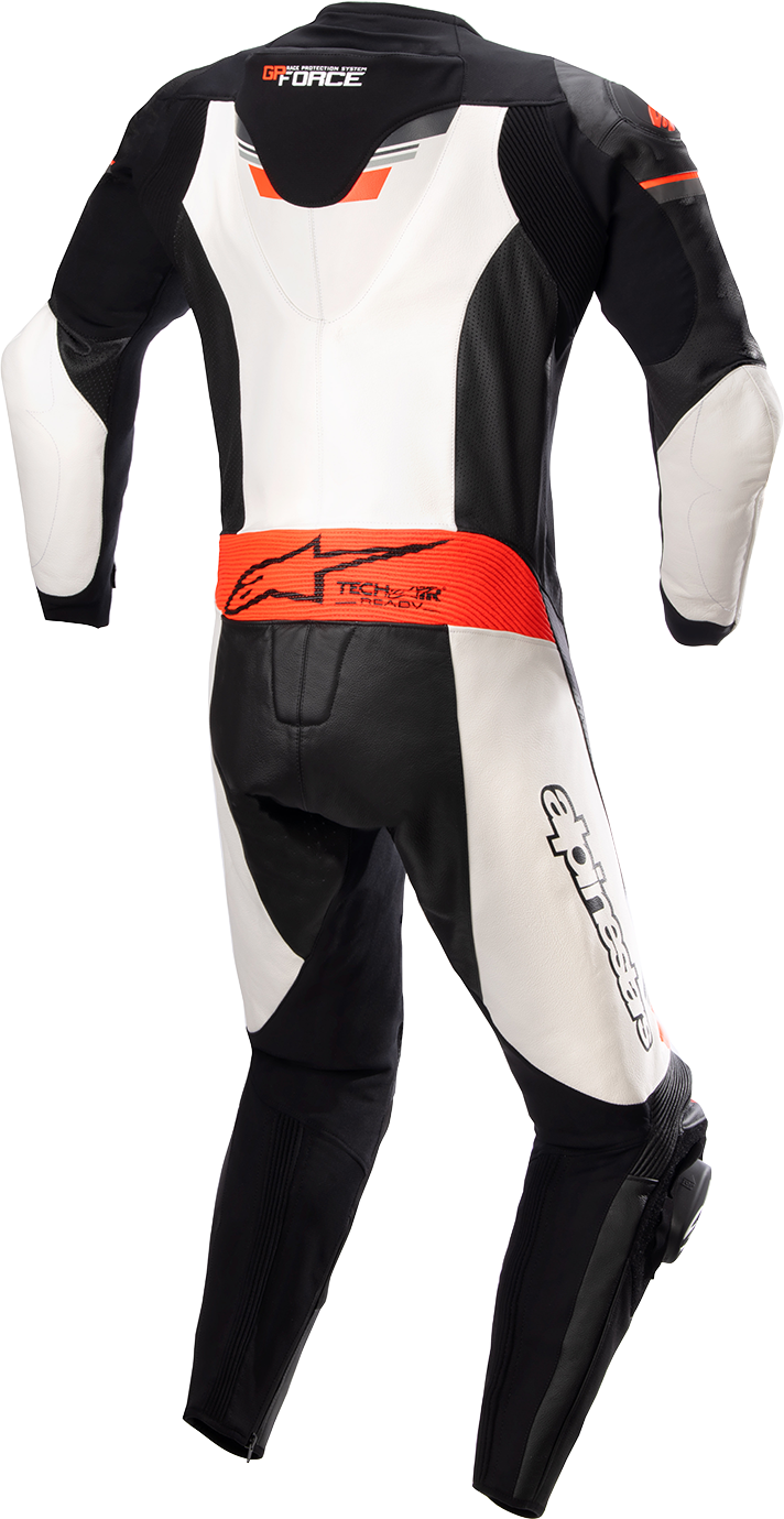 ALPINESTARS GP Force Chaser 1-Piece Leather Suit - Black/White/Red Fluo - US 44 / EU 54 3150321-1231-54