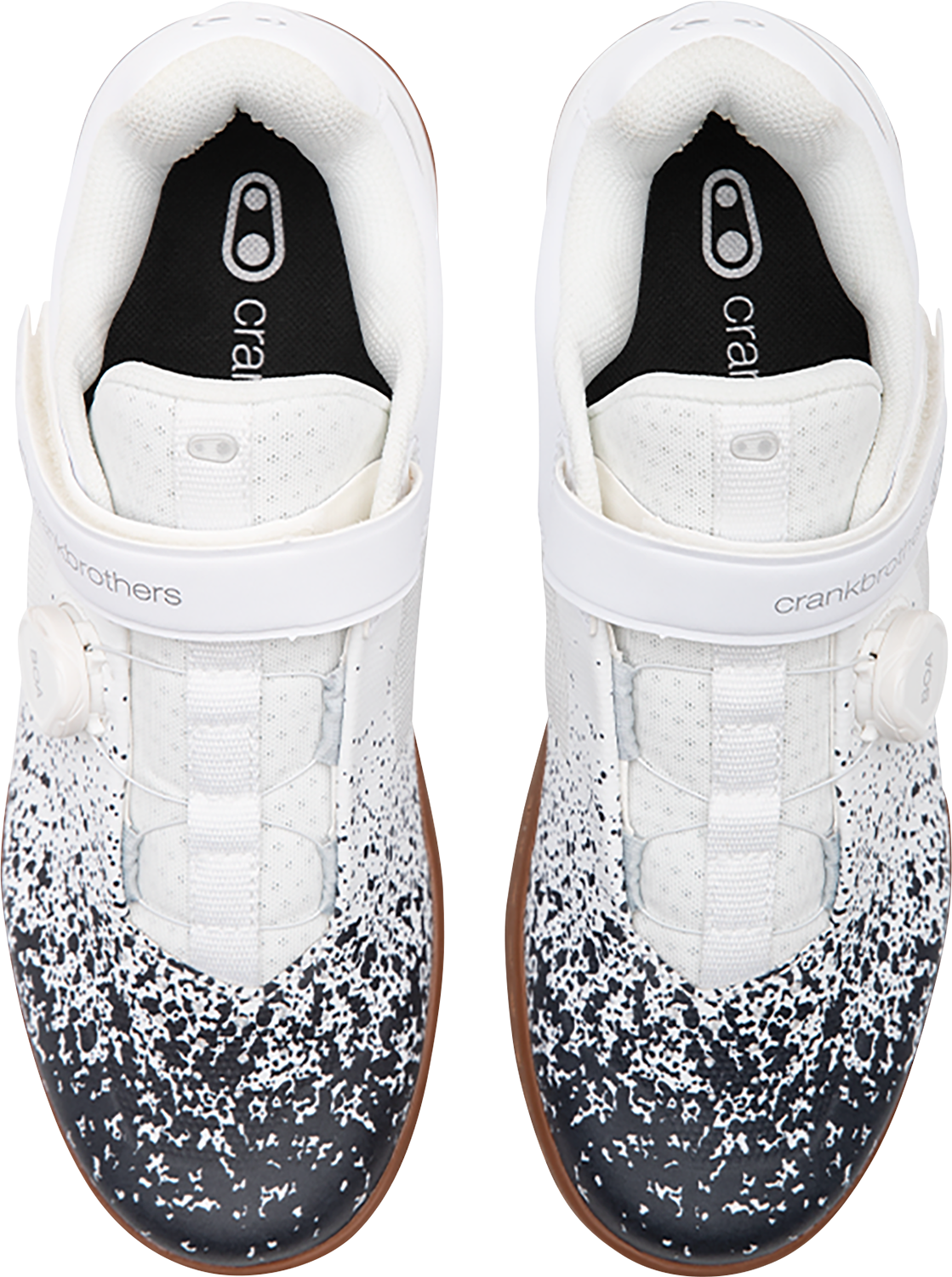 CRANKBROTHERS Stamp BOA® Flat Shoes - Black/White Splatter - US 8.5 STB11020S-8.5