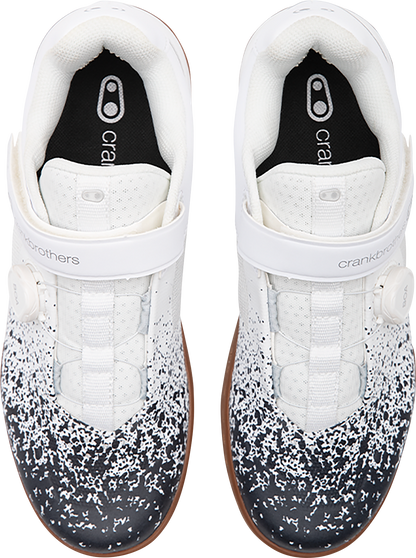CRANKBROTHERS Stamp BOA® Flat Shoes - Black/White Splatter - US 9 STB11020S-9.0