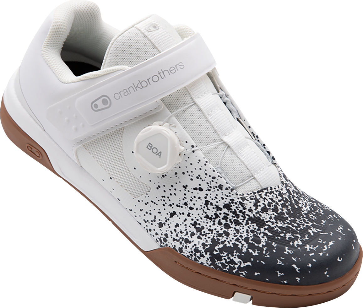 CRANKBROTHERS Stamp BOA® Flat Shoes - Black/White Splatter - US 11 STB11020S-11.0