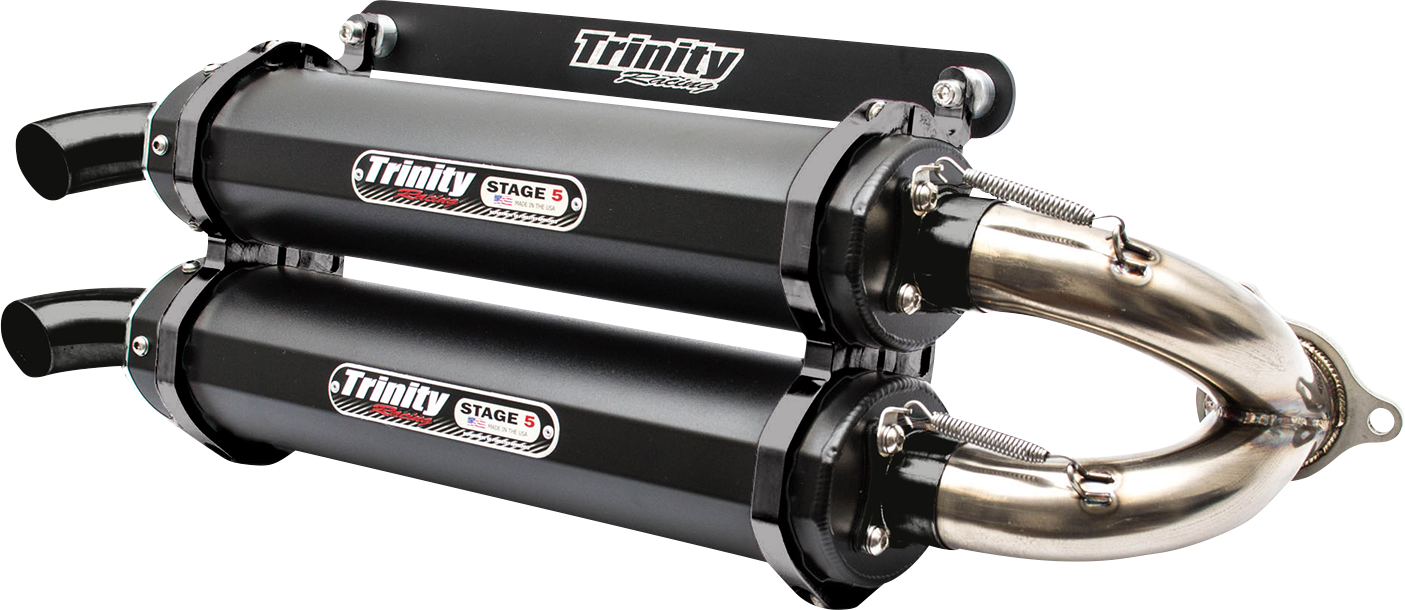 TRINITY RACING Stage 5 Slip-On Mufflers - Cerakote® Black TR-4173S-C2