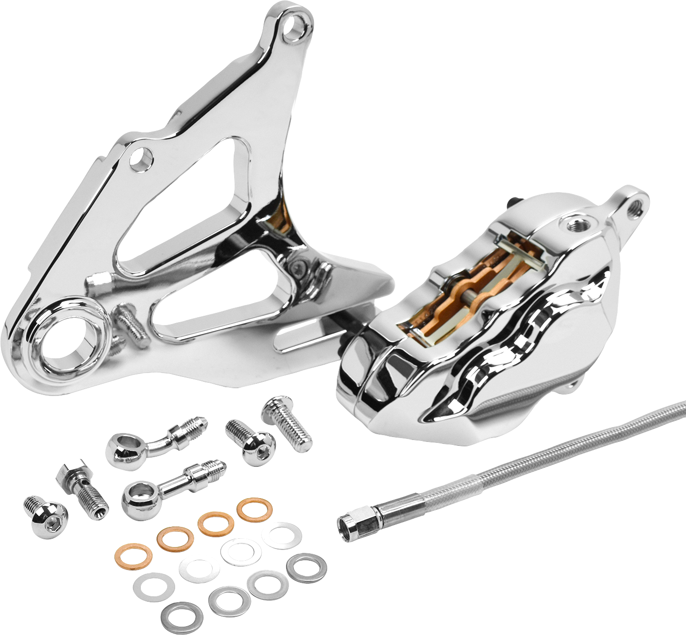 HAWG HALTERS Rear Caliper - Chrome RKSTCC518
