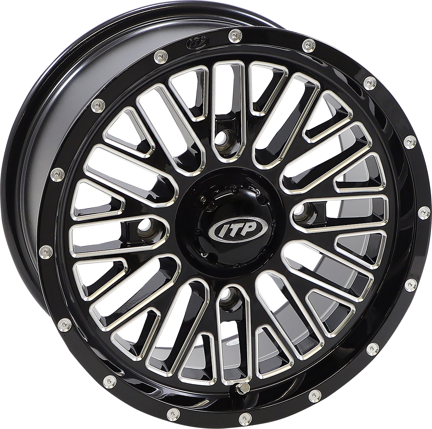 ITP Wheel - Momentum - Front/Rear - Black/Milled - 14x7 - 4/156 - 5+2 (+30 mm) 1422736731B