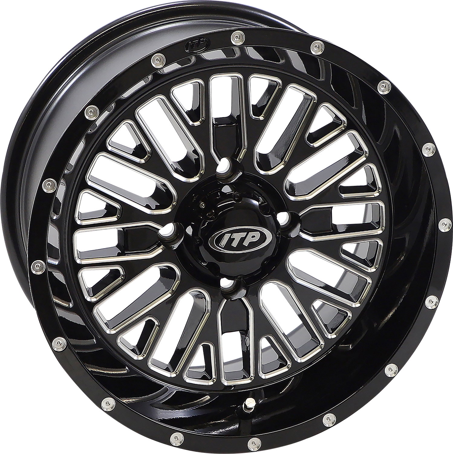 ITP Wheel - Momentum - Front/Rear - Black/Milled - 20x6.5 - 4/137 - 4+2.5 (+10 mm) 2022744731B
