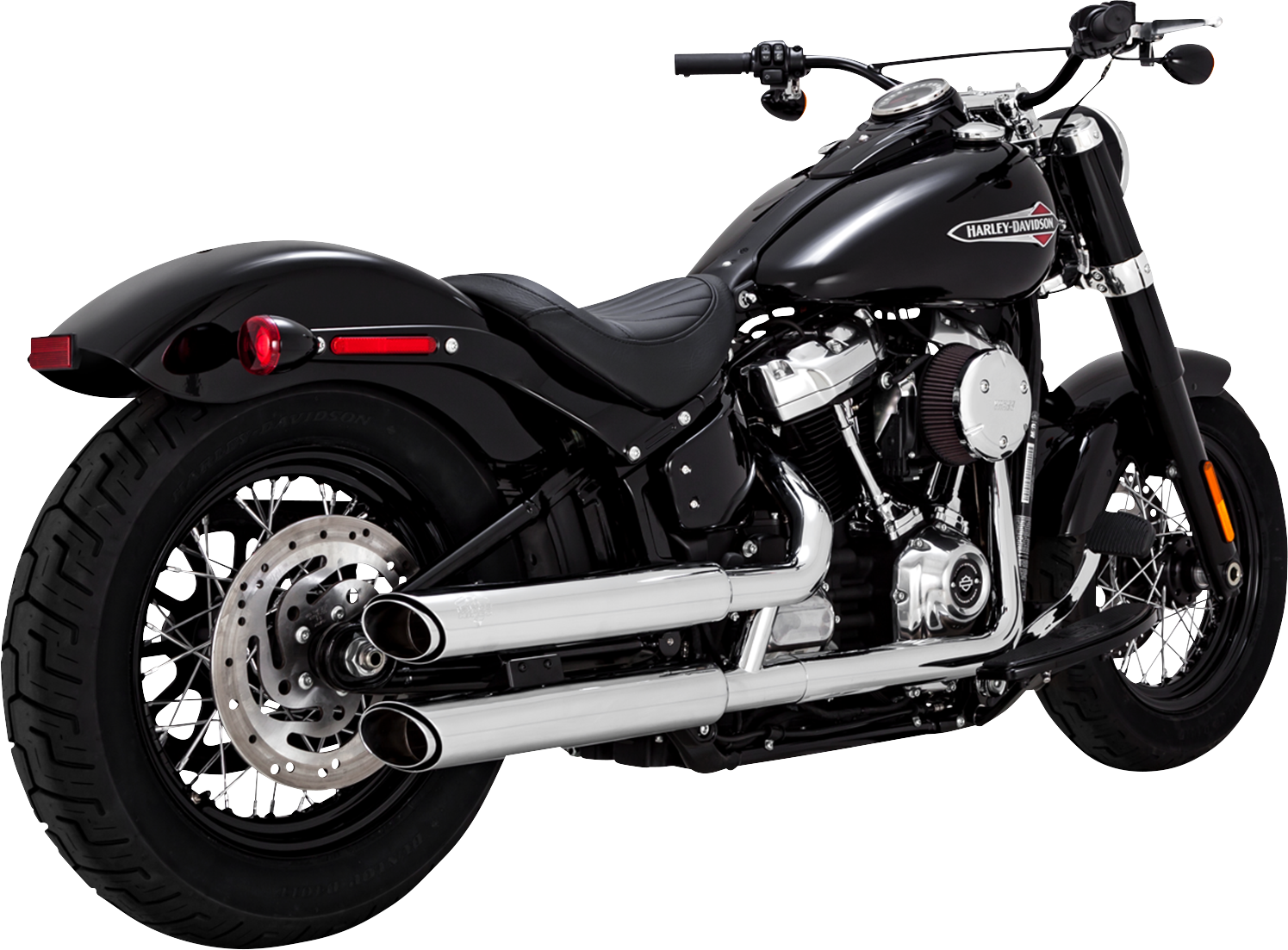 VANCE & HINES 3" Twin Slash Slip-On Muffler - Chrome 16376