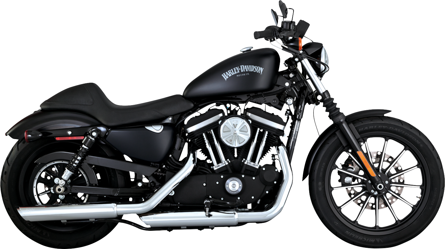 VANCE & HINES 3" Twin Slash Slip-On Muffler - Chrome 16361