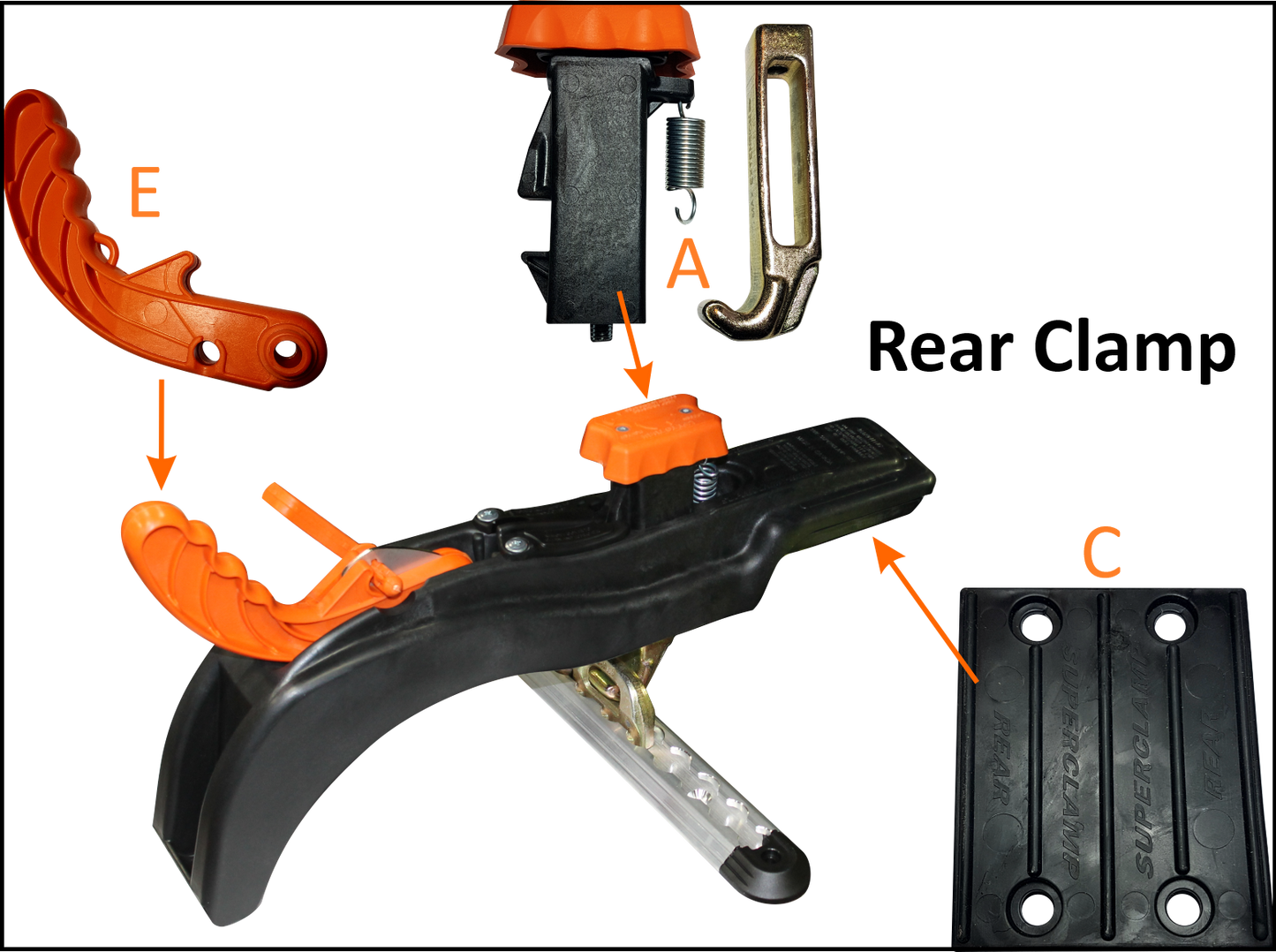 Safety Keys  Pair Front & Rear Clamps