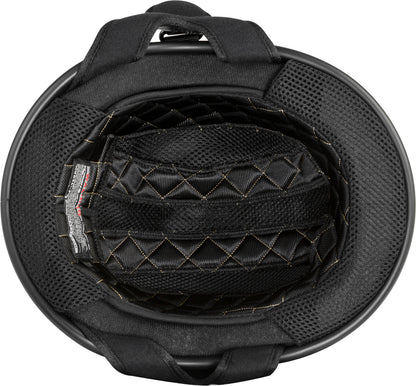 .357 Solid Half Helmet Matte Black Lg
