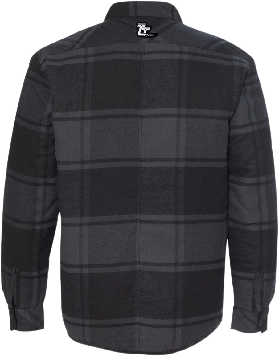 THROTTLE THREADS Drag Specialties Quilted Plaid Jacket - Medium DRG24J86BKMR