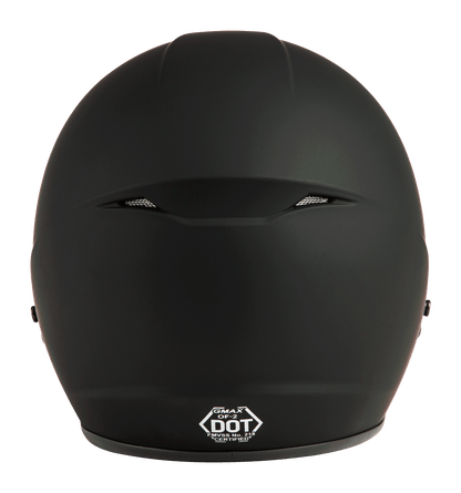 Of 2 Open Face Helmet Matte Black Sm