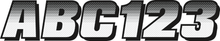 HARDLINE I.D. Sticker Kit - 300 Series - White/Black Gradation WHBKG300